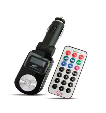 MP3 плеер + FM трансмиттер с дисплеем и пультом (черный) AVS F-525