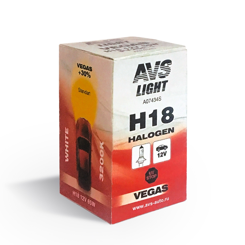 Галогенная лампа AVS Vegas H18.12V.65W.1шт.