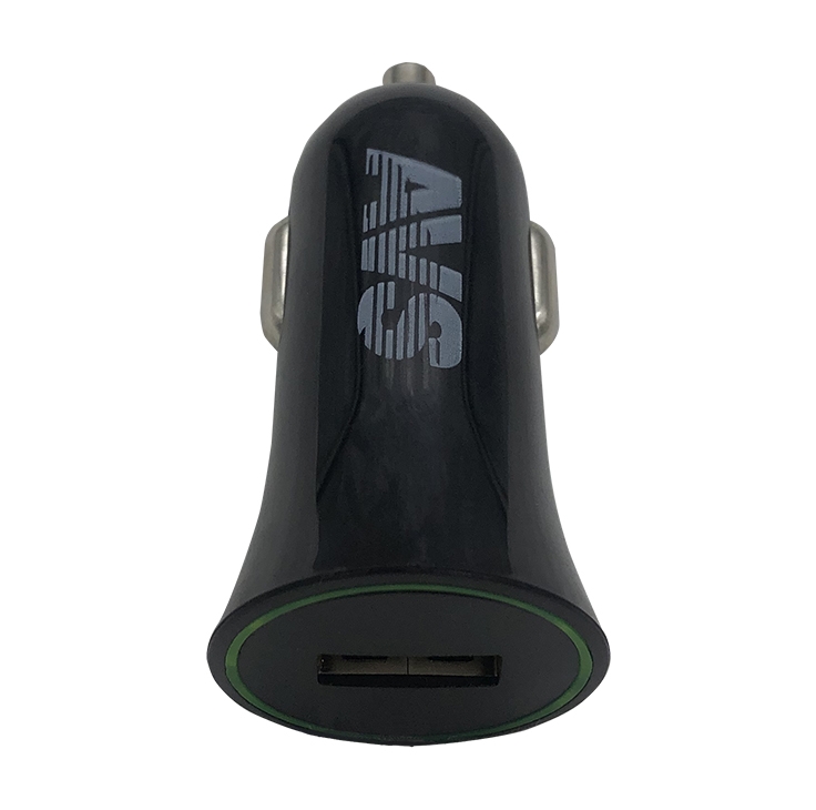 USB автомобильное зарядное устройство AVS 2 порта UC-522 (2,4А, черный) (Black Edition)