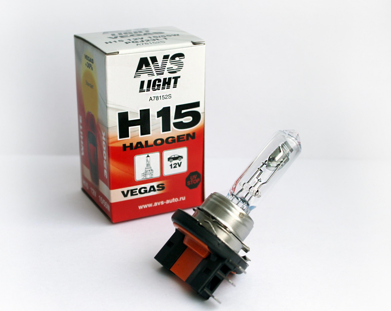 Лампа галогенная AVS Vegas H15.12V.1555W (1 шт.)