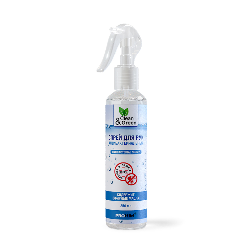 Спрей для рук антибактериальный 250 мл Clean&Green CG8002
