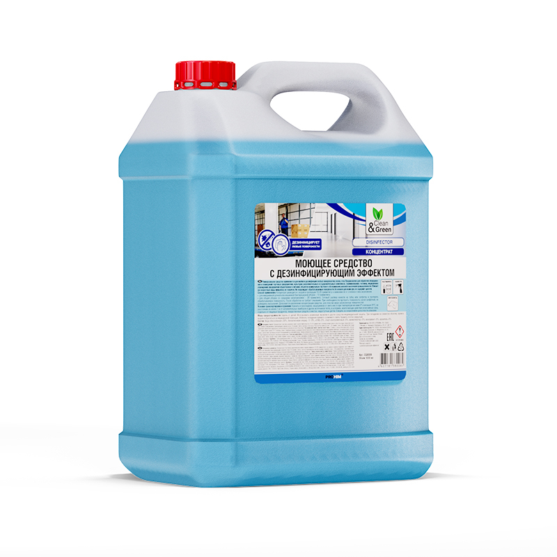 Моющее средство с дезинфицирующим эффектом Disinfector (концентрат) 5 л Clean&Green CG8006