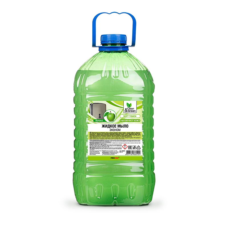 Жидкое мыло Soapy эконом яблоко 5 л Clean&Green CG8010