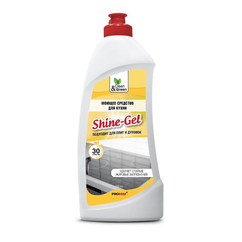 Моющее средство для кухни Shine-Gel (антижир, гель) 500 мл. Clean&Green CG8076