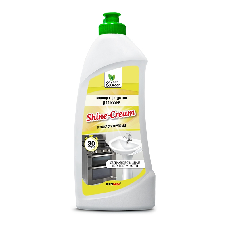 Моющее средство для кухни Shine-Cream (антижир, крем) 500 мл Clean&Green CG8077