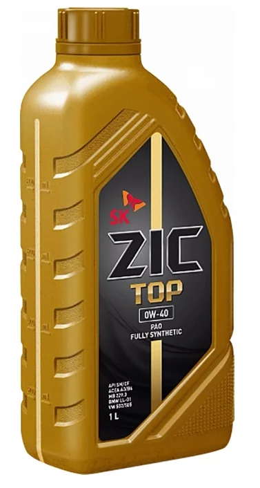 Моторное масло ZIC Top 0W-40 1л. синтетическое